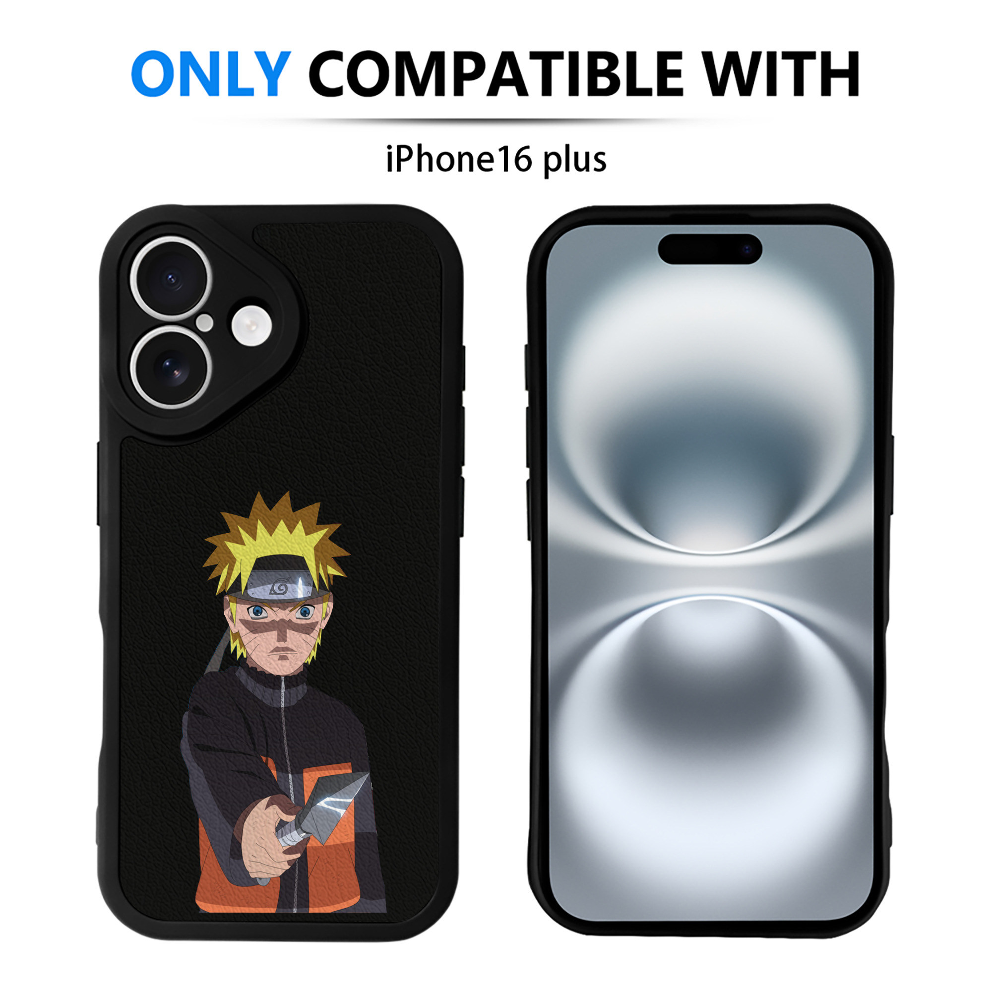 （画像用） NARUTO -ナルト- うずまき ナルト Uzumaki Naruto 【iPhone 16シリーズ対応】シリコンスマホケース（レザー調） 材質：シリコン